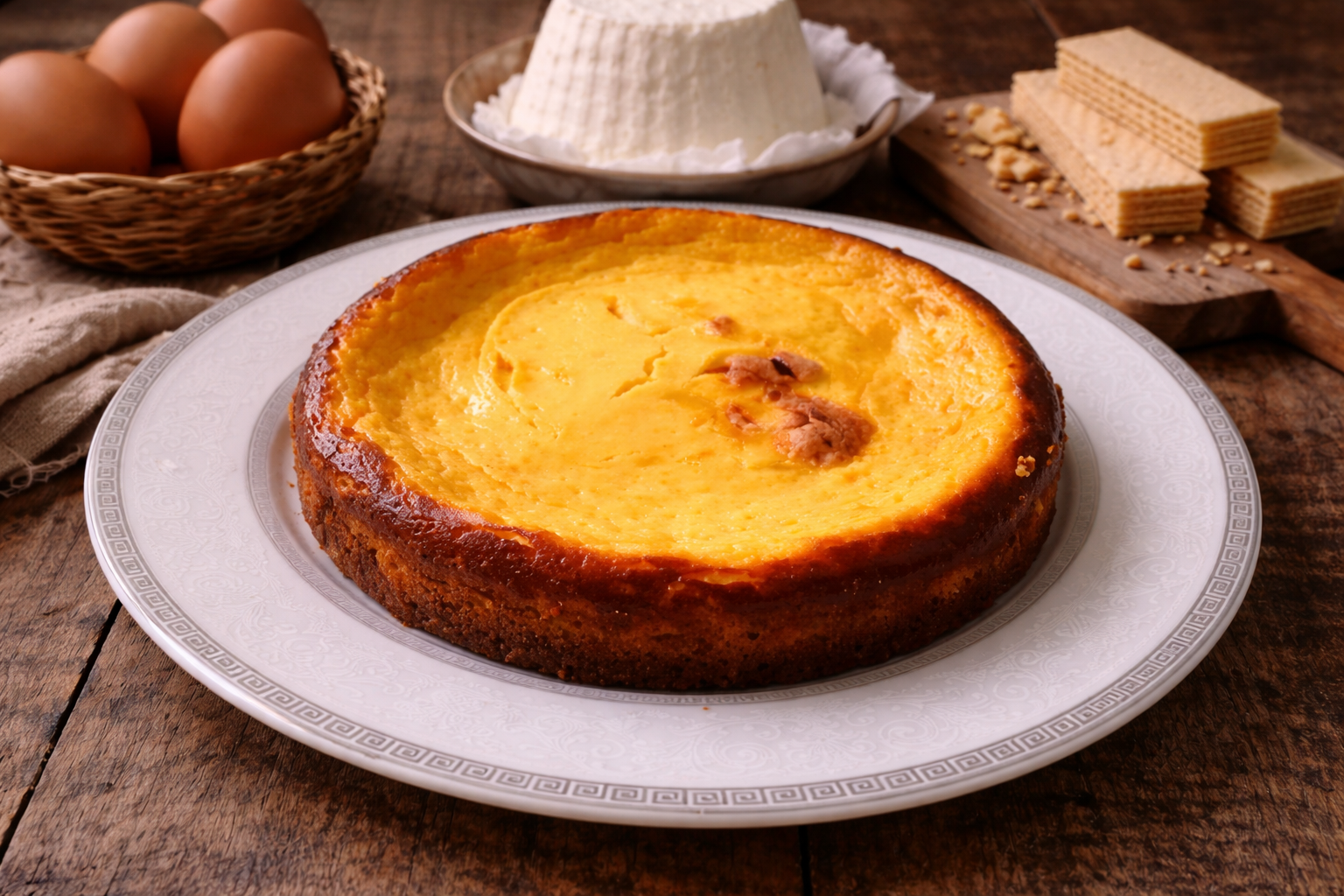 Cheesecake alla ricotta con base ai wafer