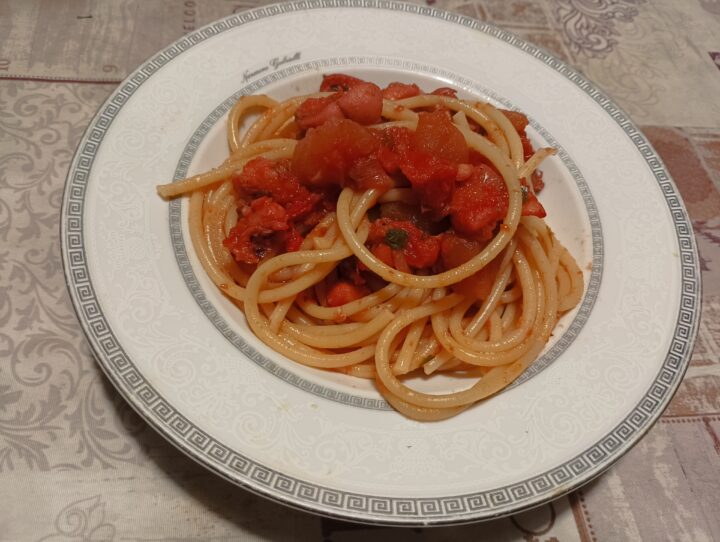 Bucatini alo polpo e patate modo mio