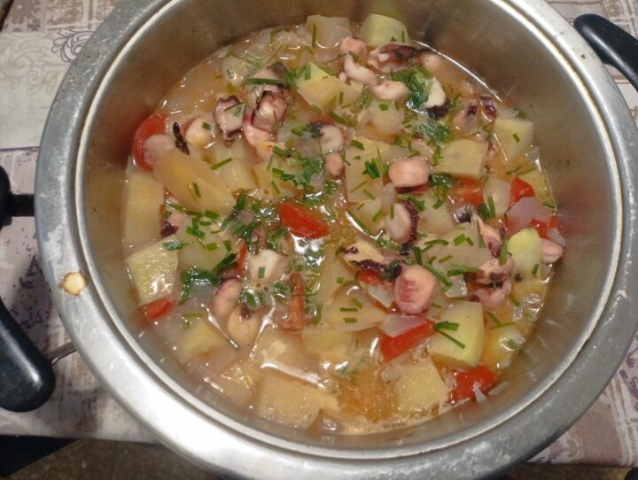 Polpo e patate in umido