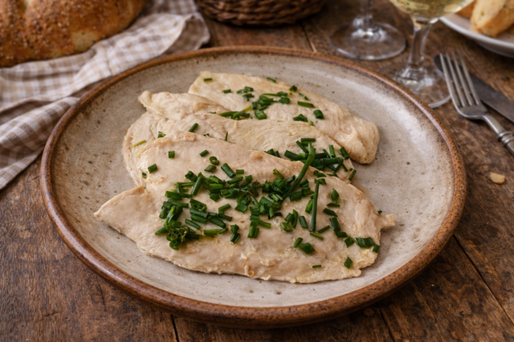 Fettine di petto di pollo con erba cipollina