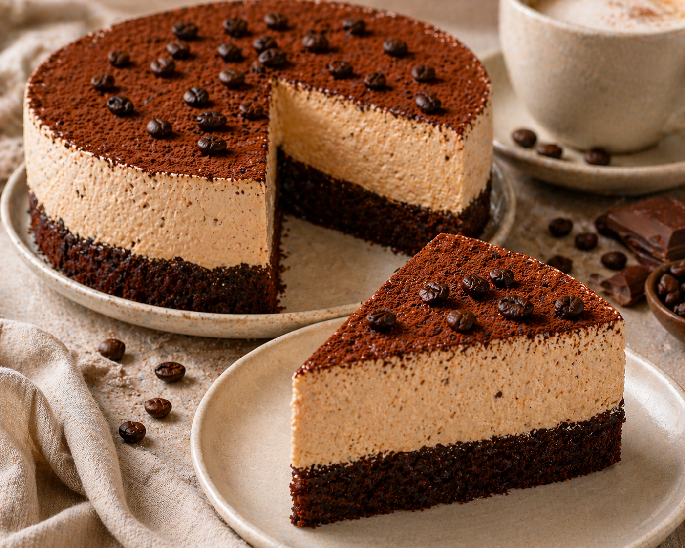 Torta cremosa al cappuccino