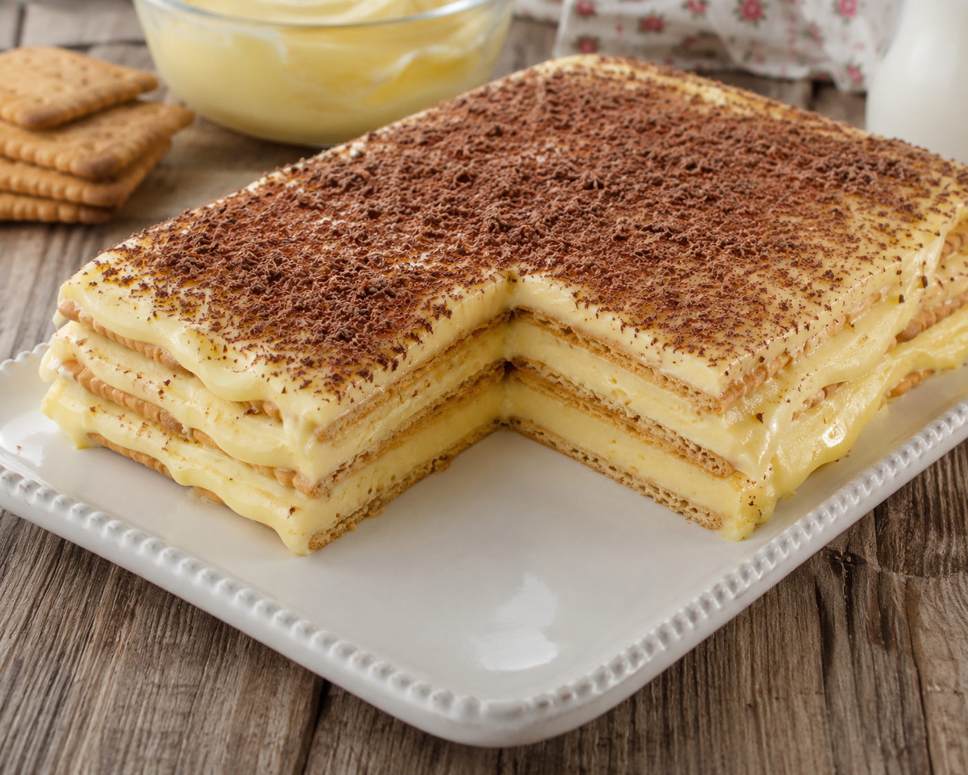Dolce mattonella alla crema pasticcera