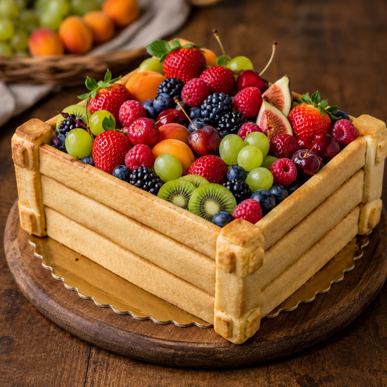 Torta cassetta di frutta