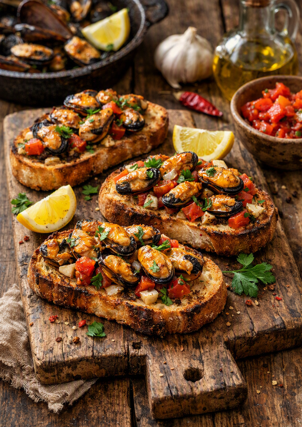 Crostoni alle cozze