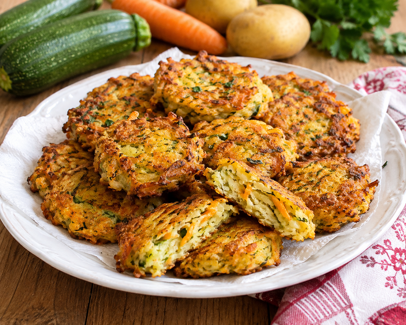 Frittelle salate di verdure: croccanti fuori e morbide dentro!