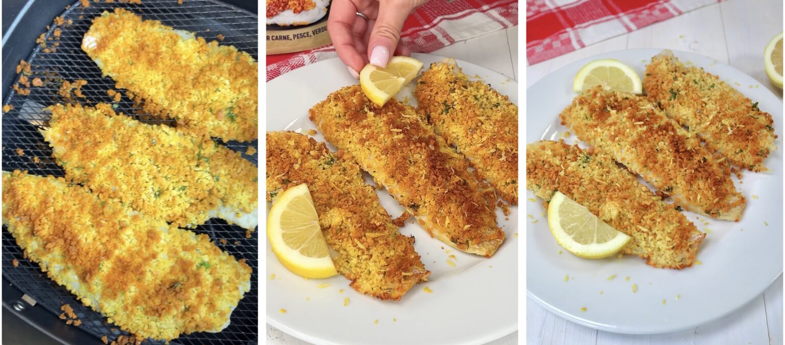 merluzzo gratinato in friggitrice ad aria