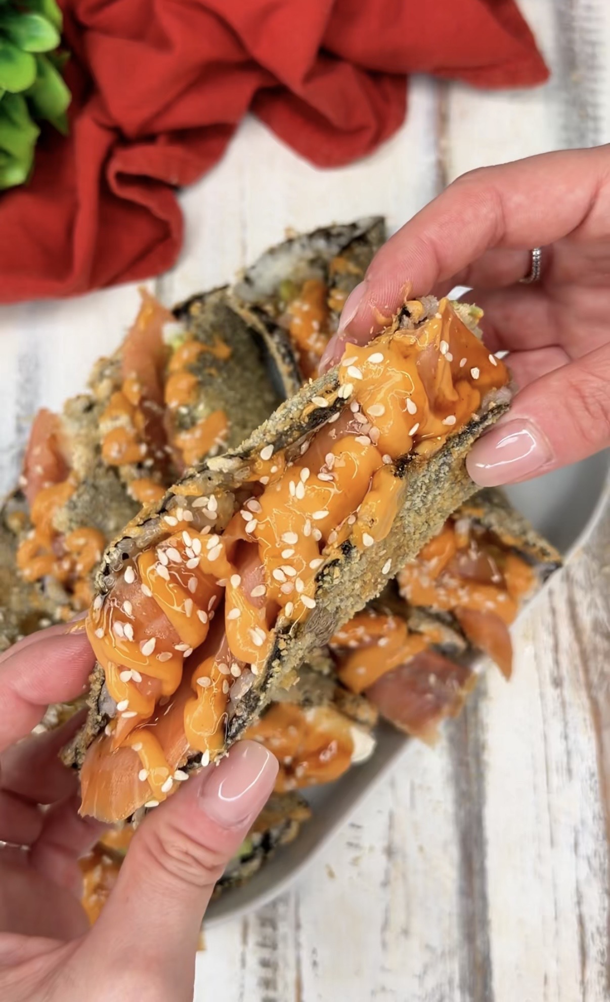 Shushi tacos in friggitrice ad aria