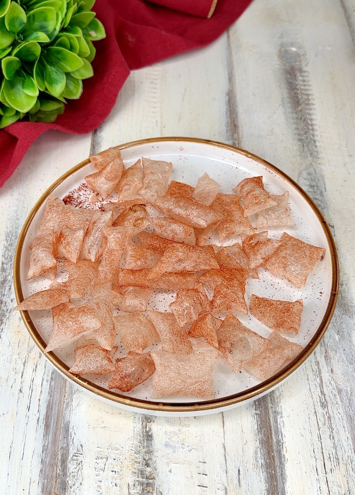 Snack veloce con fogli di riso