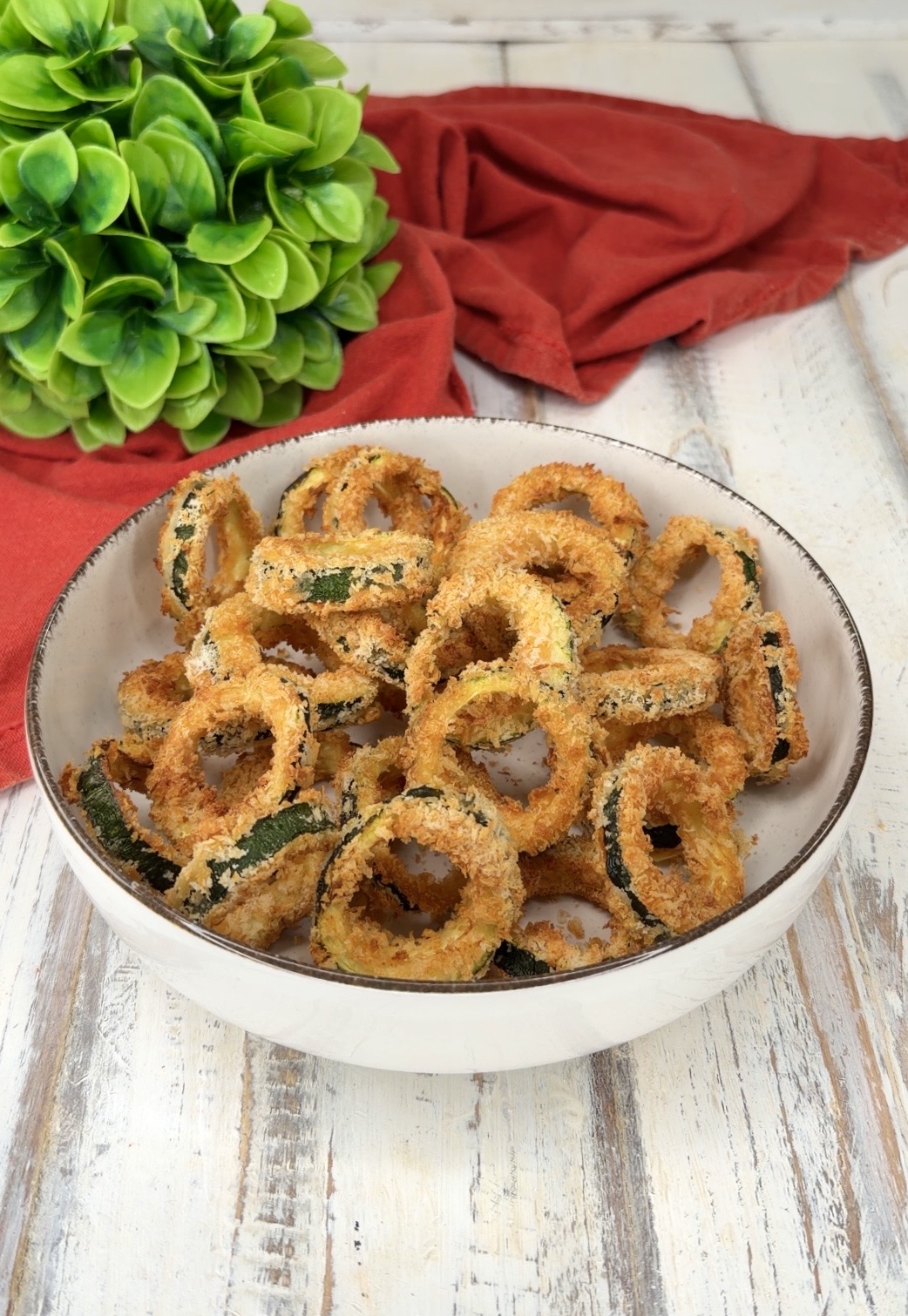 Anelli di zucchine in friggitrice ad aria