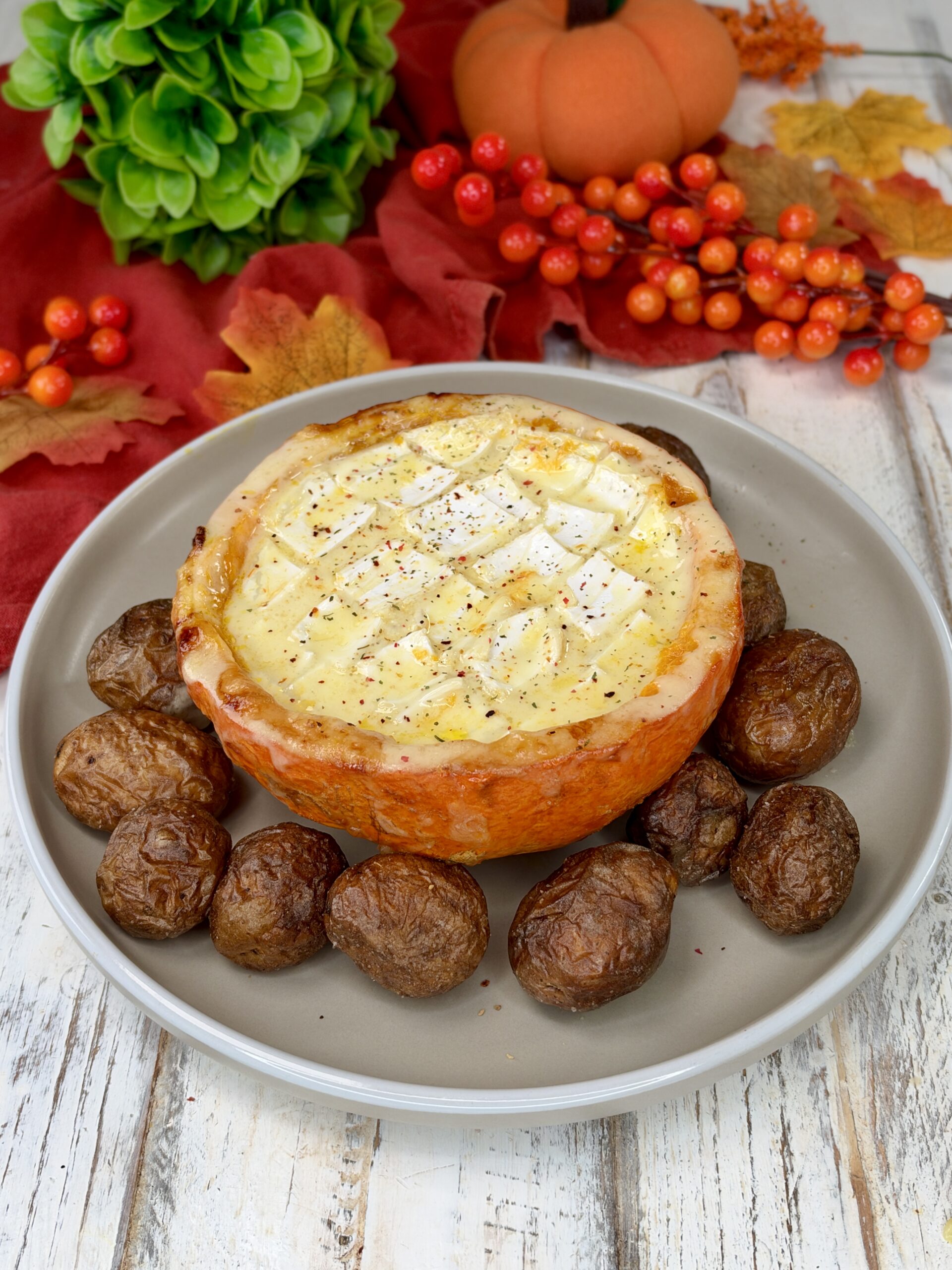 Zucca con brie in friggitrice ad aria