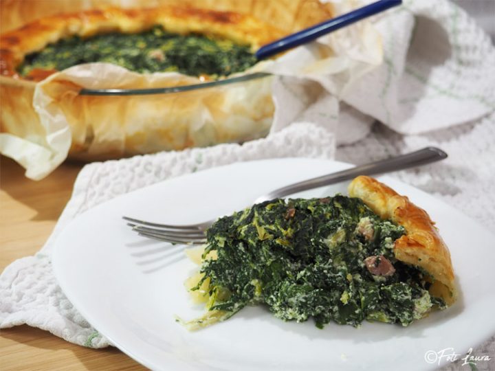 Torta salata con ricotta, bieta e pancetta affumicata Le mille e una passione