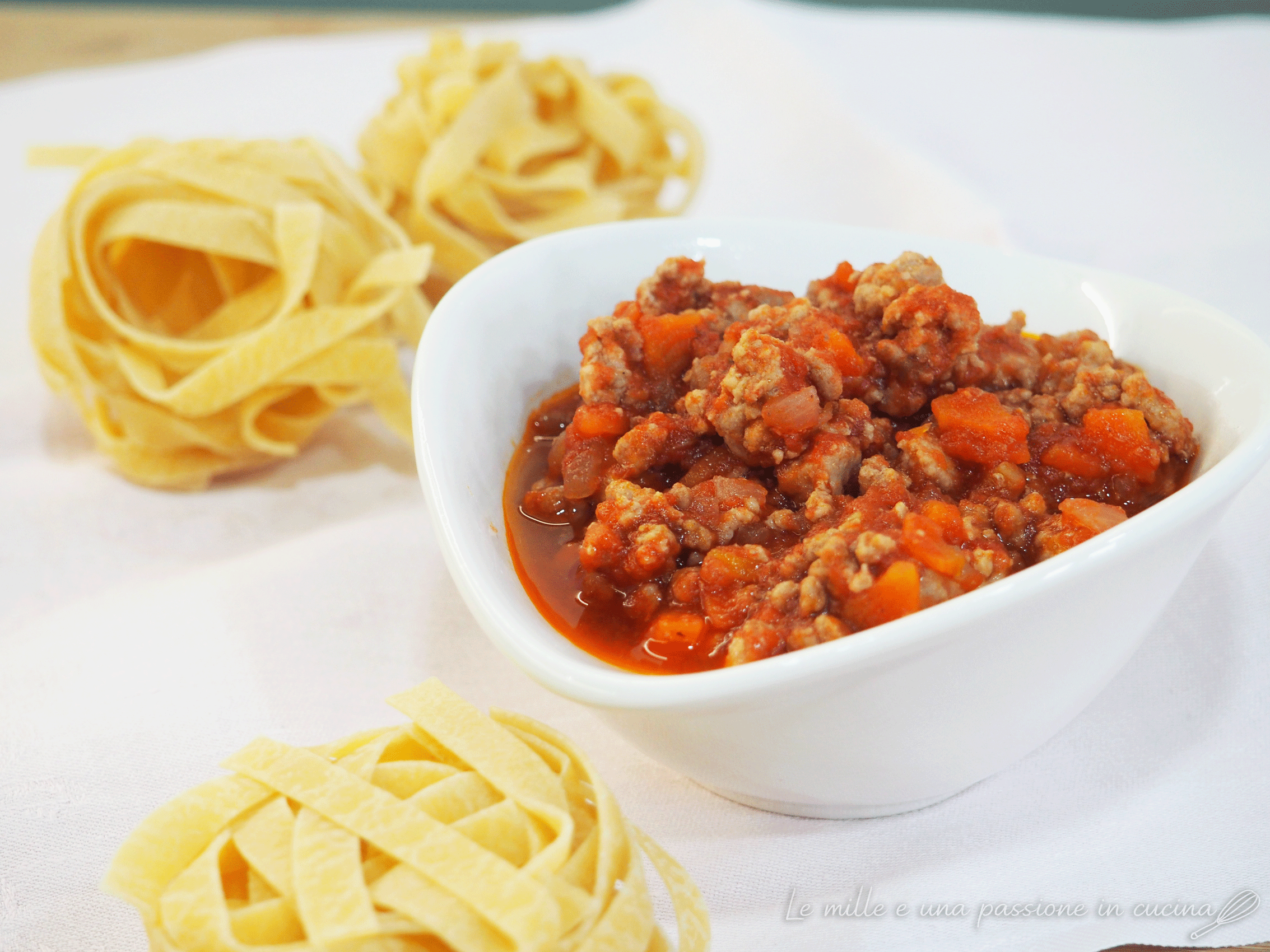 Ragù classico nel piatto