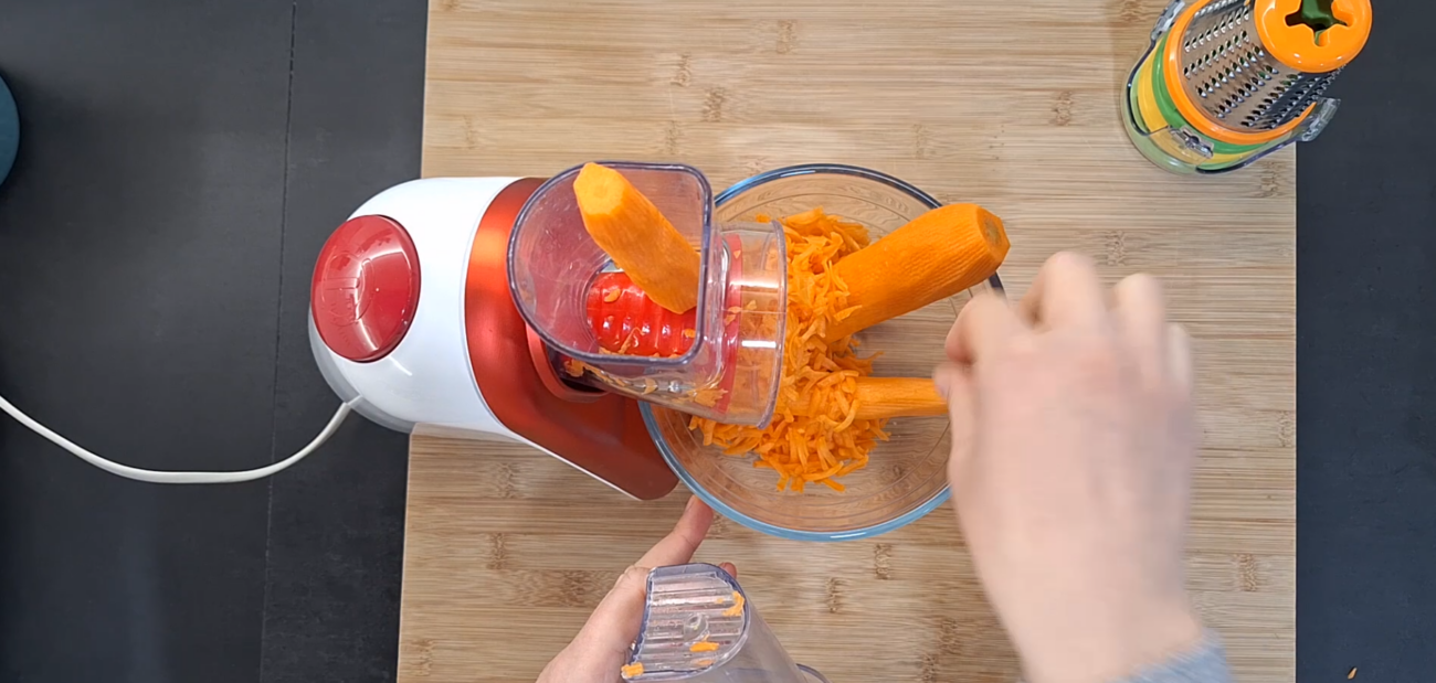 Carote tritate con Moulinex Fresh Express