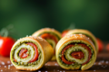 Girelle salate al pesto e pomodorini