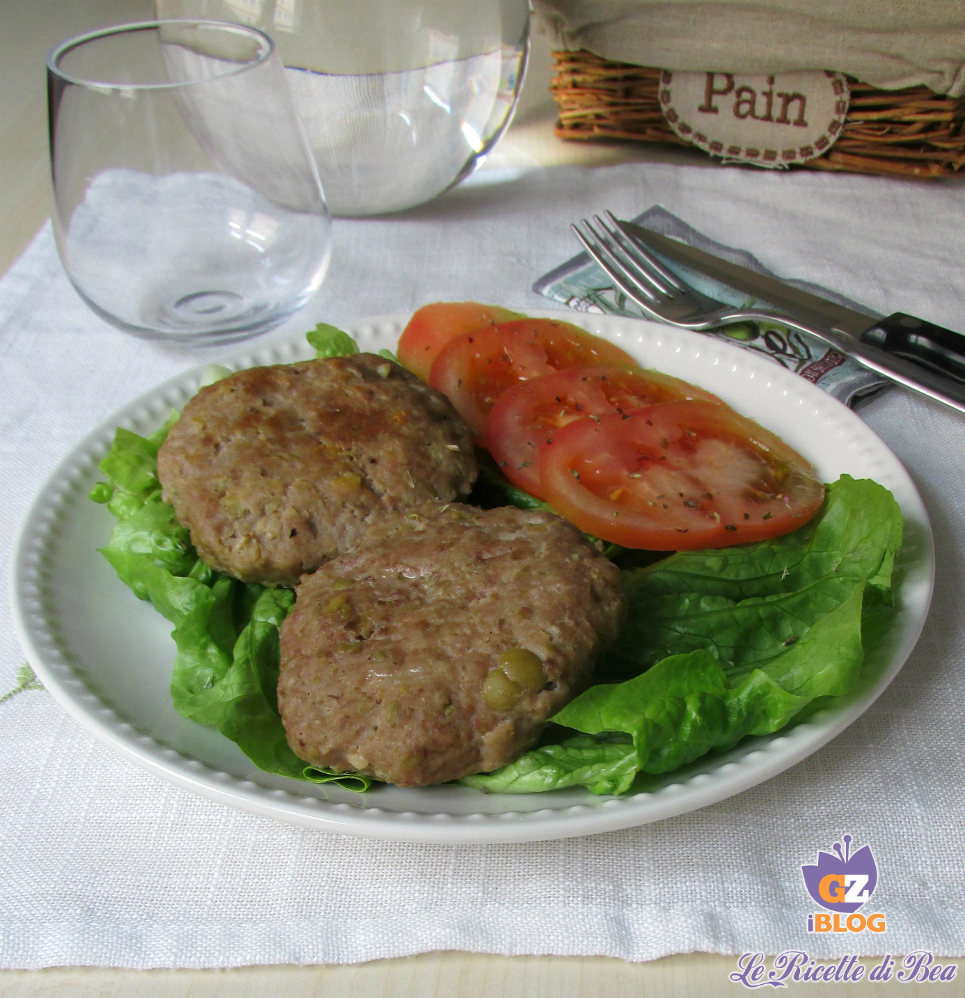 hamburger con olive verdi fatti in casa