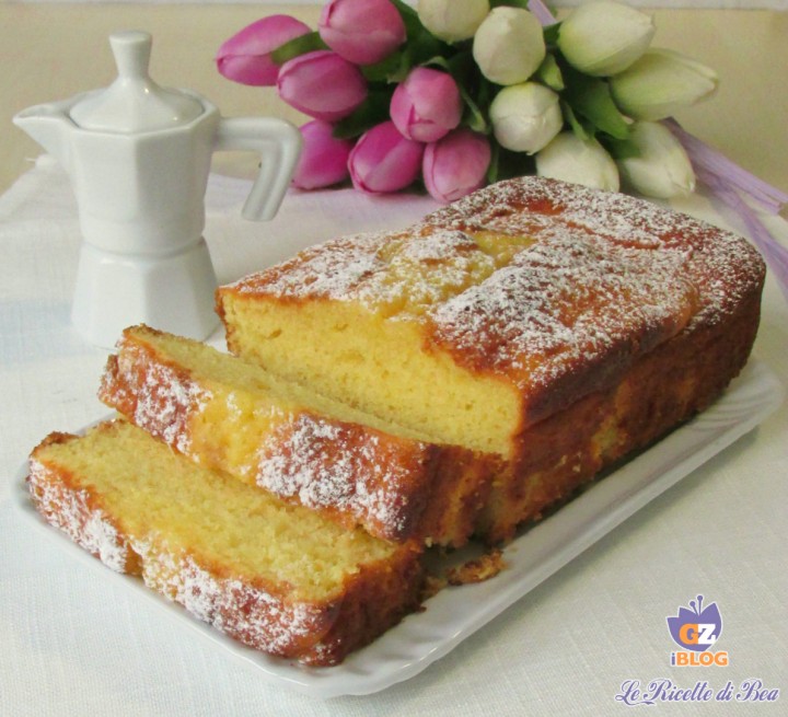 plumcake con yogurt alla pesca