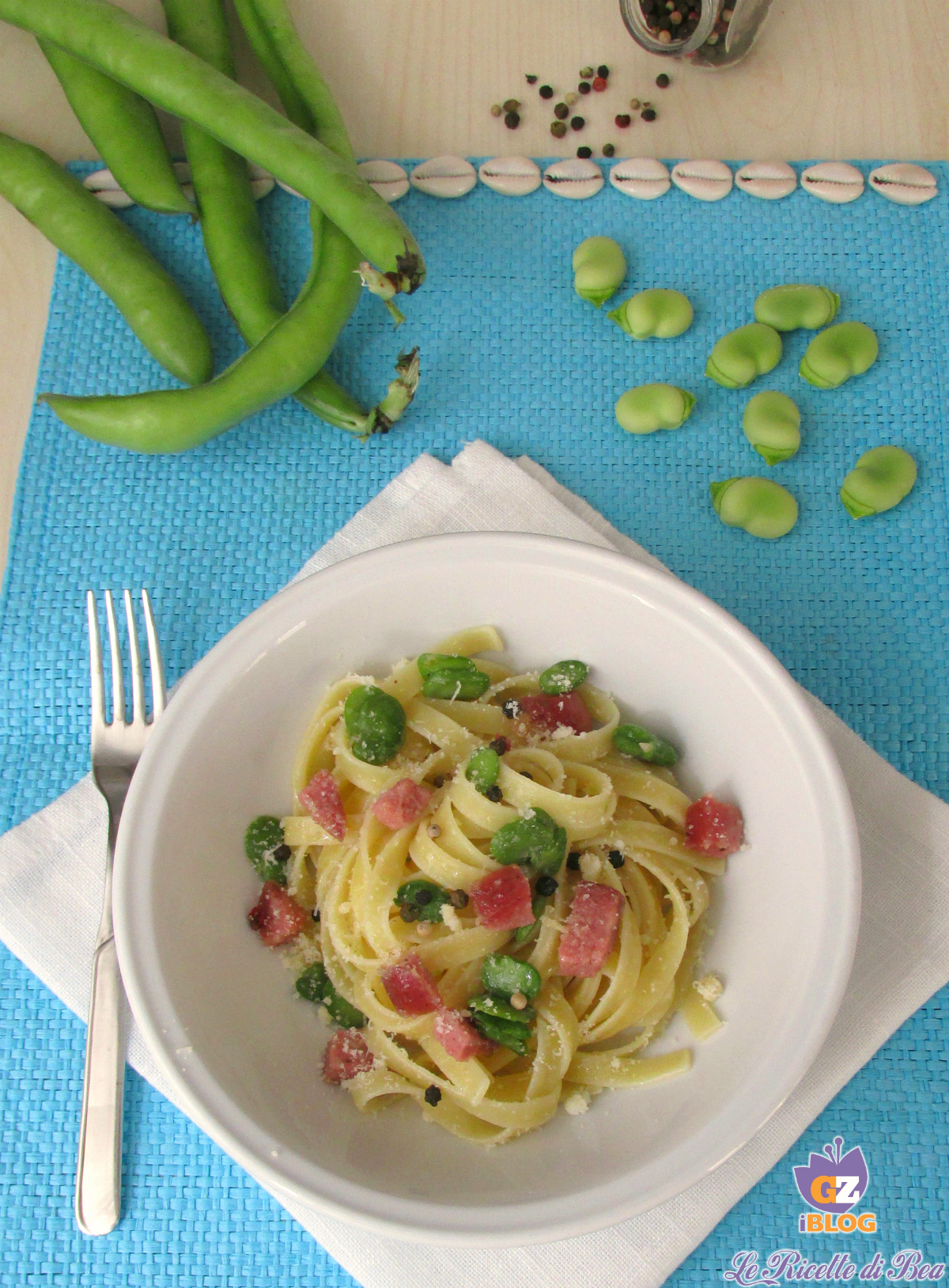 pasta con fave pecorino e ciauscolo