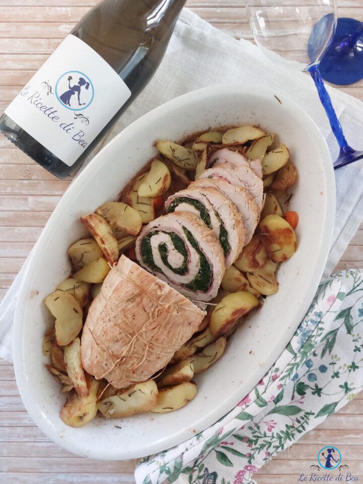 arrosto con ripieno agli spinaci al forno