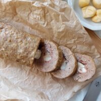 polpettone al forno con scamorza e prosciutto crudo