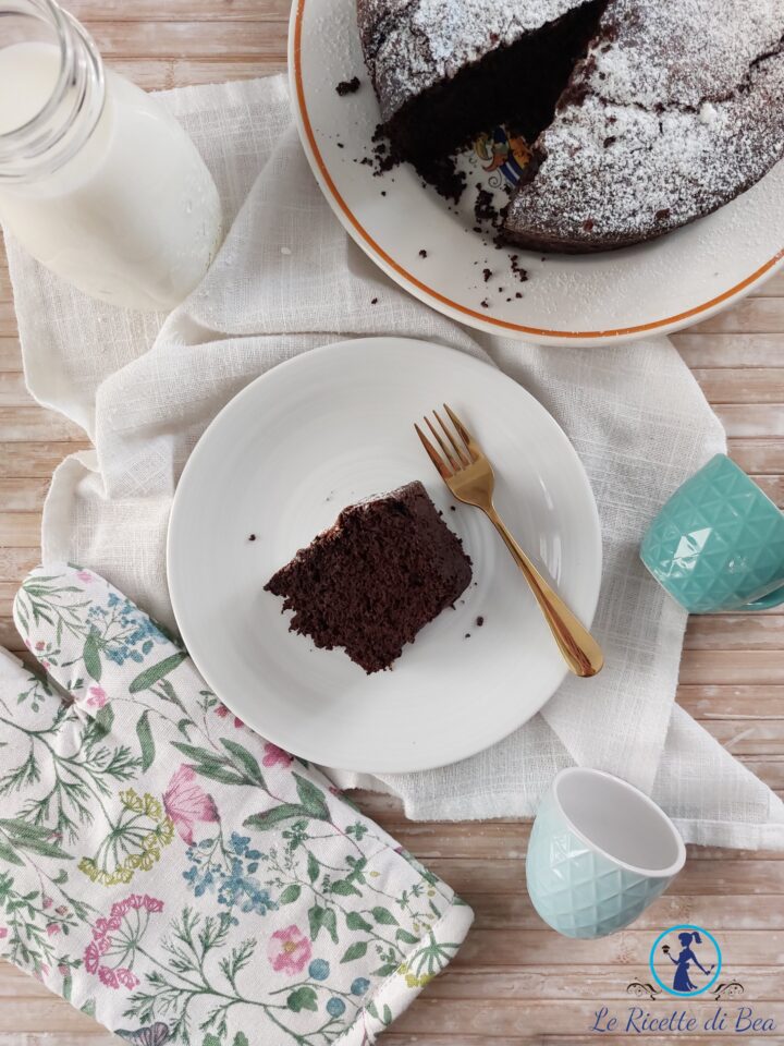torta senza burro e uova con cacao amaro