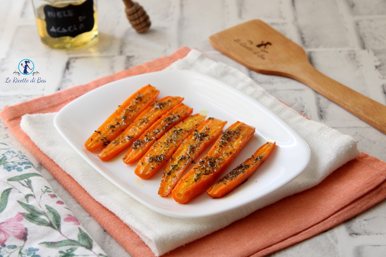 carote arrosto al forno con miele