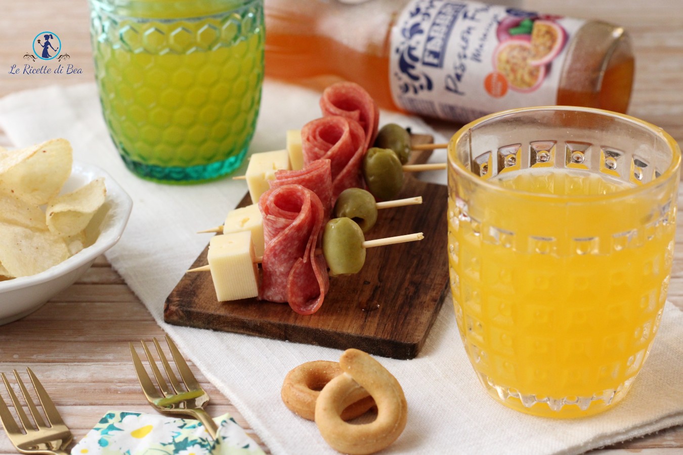 rose di salame senza bicchiere