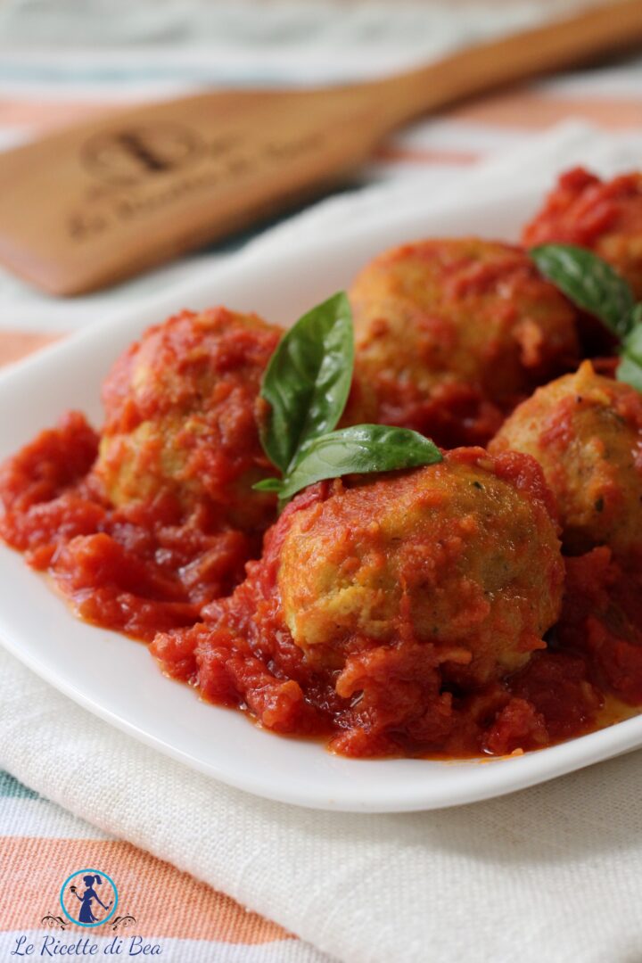 polpette di ceci con pomodoro