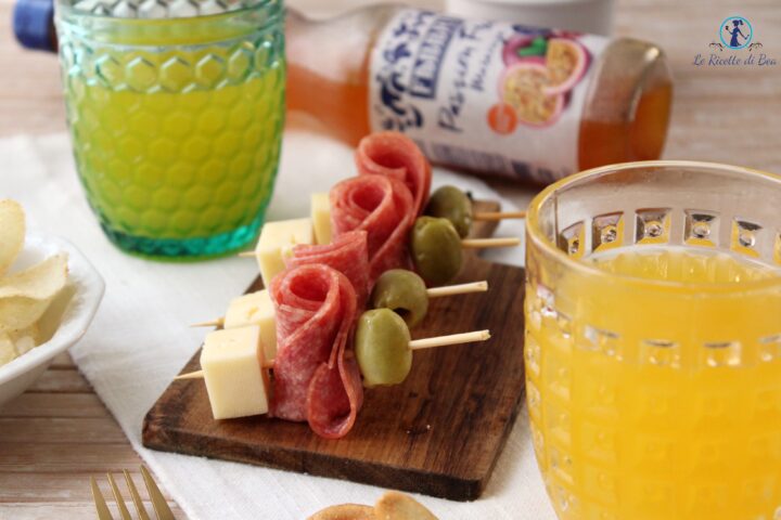 rose con salame senza bicchiere