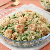 cous cous con mazzancolle e piselli