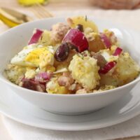 ricetta patate in insalata con tonno e uova