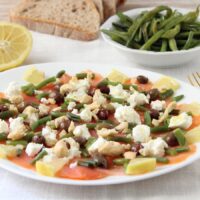 salmone con fagiolini lessi