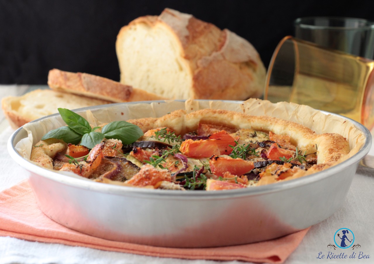 cestino di sfoglia con verdure