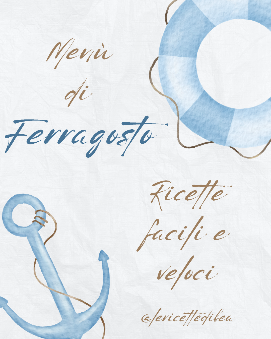 menù facile per ferragosto