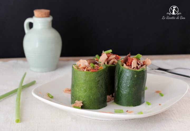 zucchina con tonno e olive taggiasche