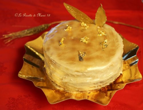 Victoria Sponge Cake con glassa alla vaniglia e crema di castagne