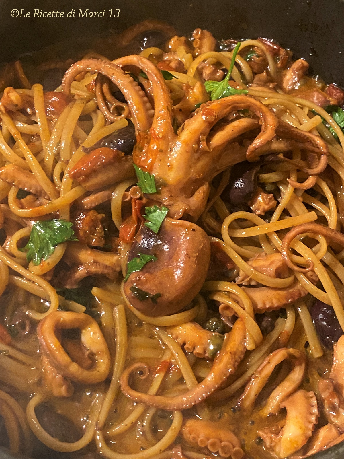 Linguine con i polipetti alla napoletana