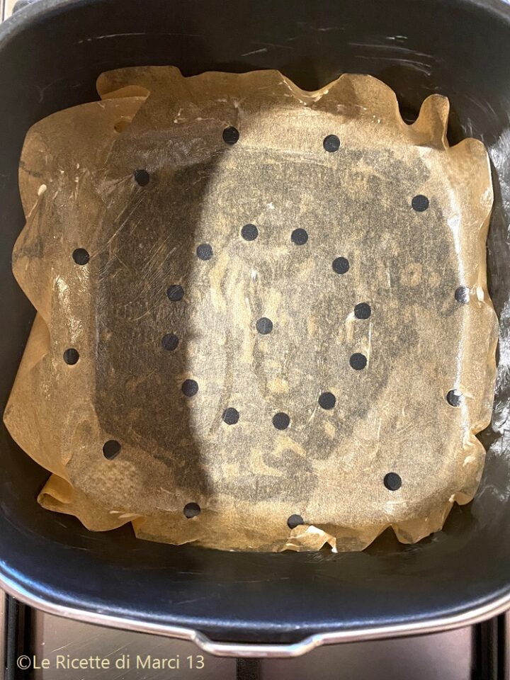 Tortino light in friggitrice ad aria cestello