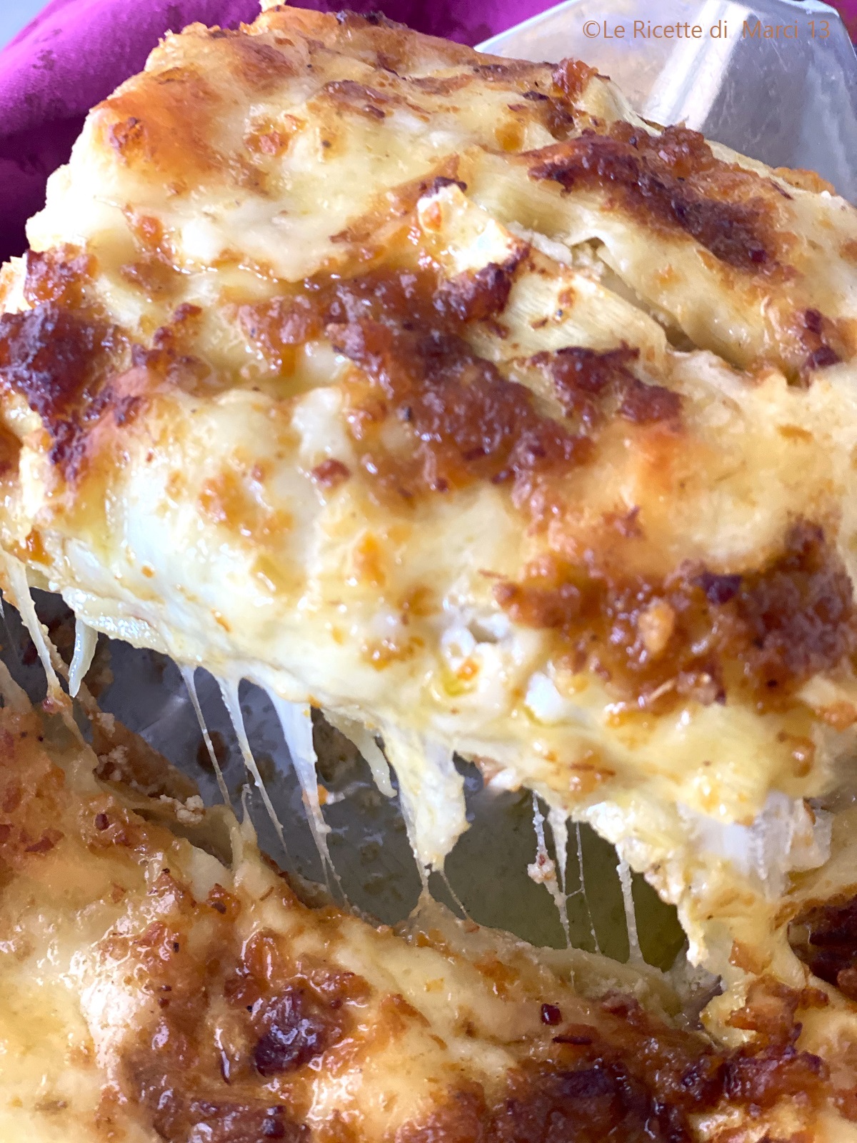Lasagna napoletana bianca con ragù bianco fetta