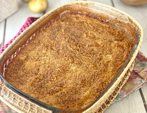 Riso cremoso al forno, con provola e patate