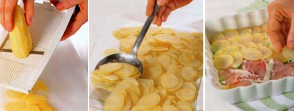 Lasagne di patate prosciutto e fagiolini