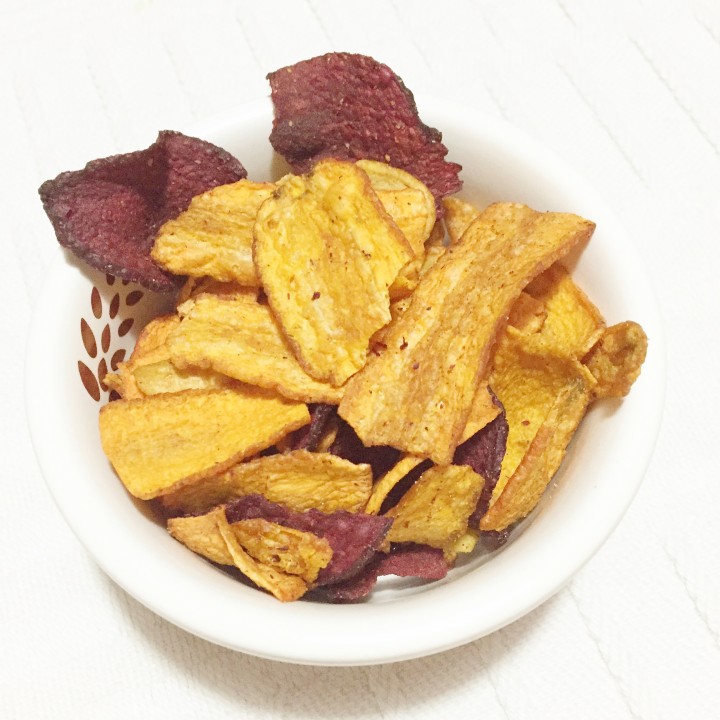 chips di carota e barbabietola