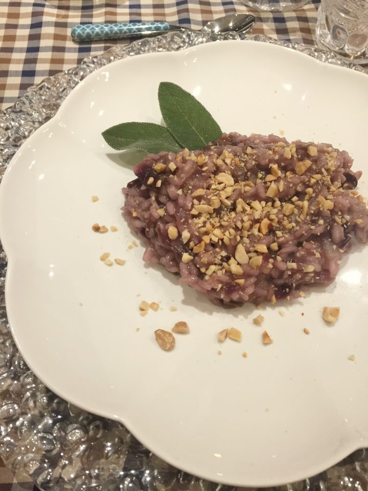 Risotto al radicchio rosso e nocciole