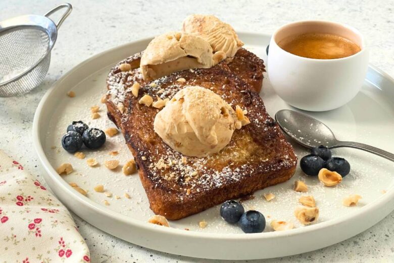 Coffee and cream french toast