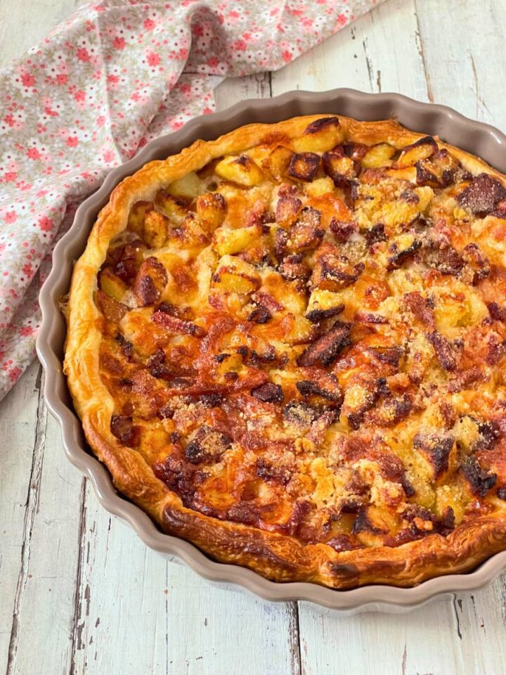 torta salata con patate e speck