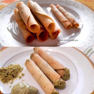 Sigarette dolci al pistacchio