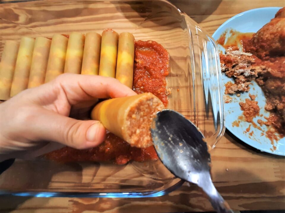 Cannelloni alla siciliana con polpette