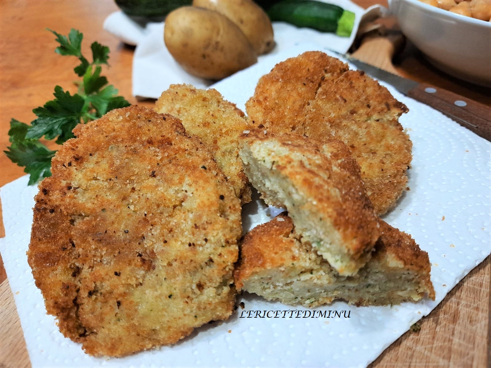 Polpette ceci patate e zucchine