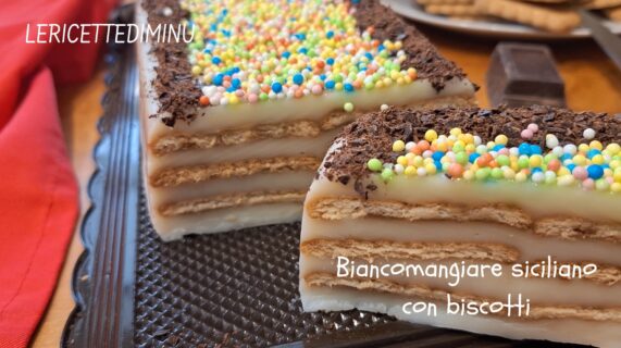 Biancomangiare con biscotti siciliano