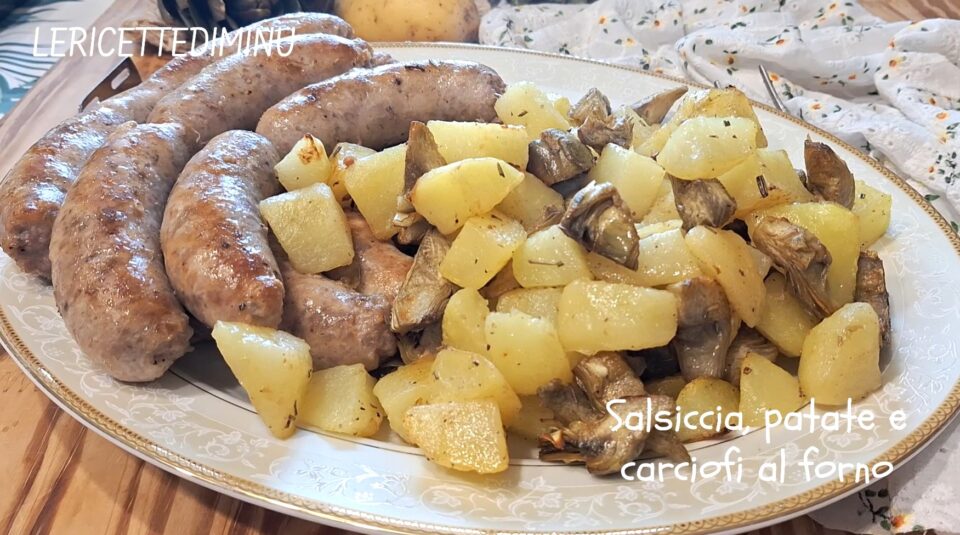 Salsiccia patate e carciofi