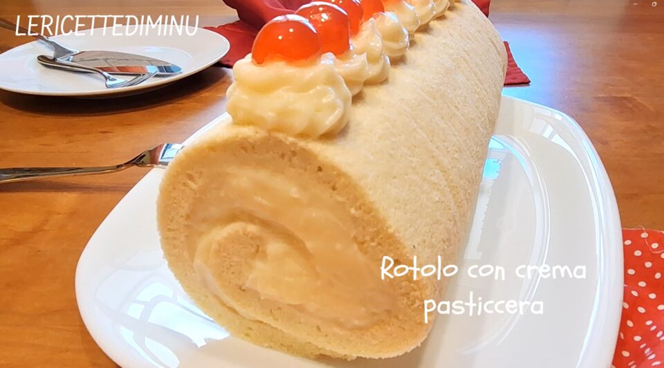 Rotolo con crema pasticcera